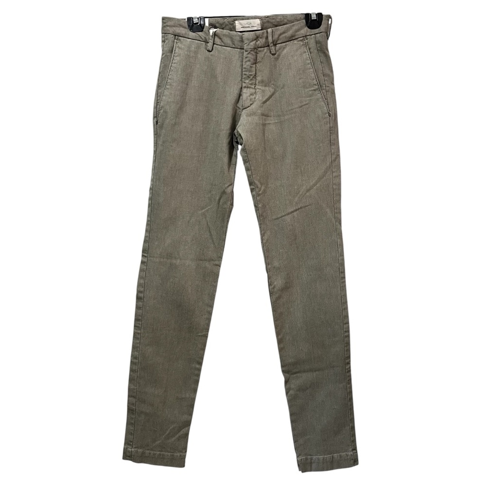 MICHAEL COAL Chino Trousers Waist 28” Textured Made in Italy NEW GRAY